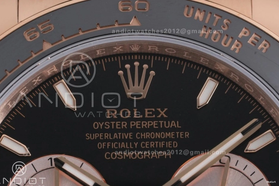 126515 Oyster-flex Best VSF Dial 1:1 On Daytona DD4131 Strap Weight Gain Marker RG Sub-dial Stick Black Edition 0129